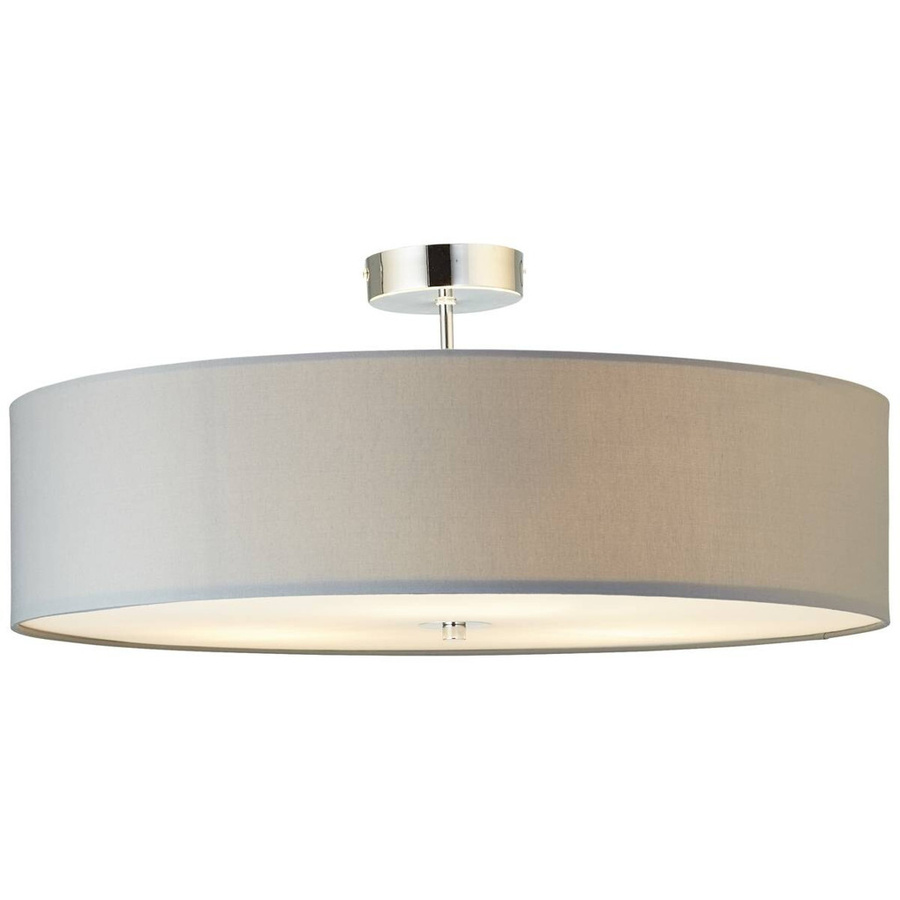 Brilliant Deckenleuchte Andria in Chrom und Hellgrau, rund, E27, H: 26,5 cm, B: 60 cm - Bild 2