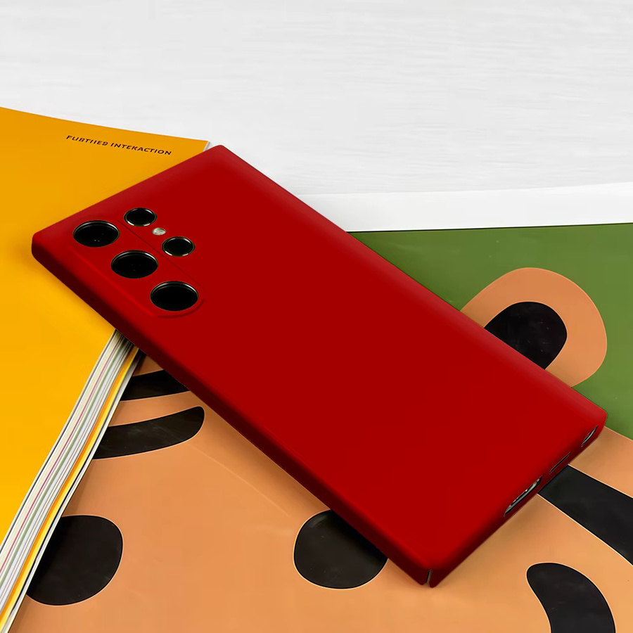 Crimson Grid Stoßfeste Handyhülle für Samsung Galaxy S26 S25 S24 S23 Ultra Plus in Rot mit robuster Doppelschicht-Rückabdeckung - Bild 3