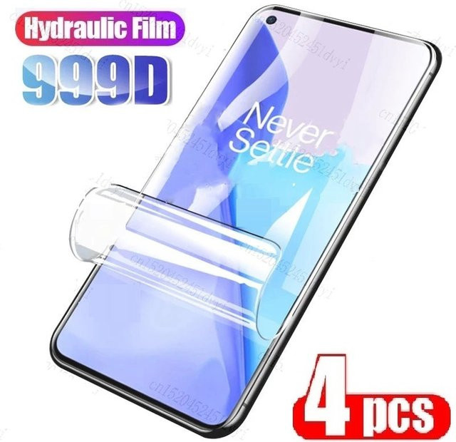 4er Pack Hydrogel Display Schutzfolien für OnePlus 5T 6T 7T 8T Pro 9 9R in Transparent mit voller Abdeckung - Bild 1