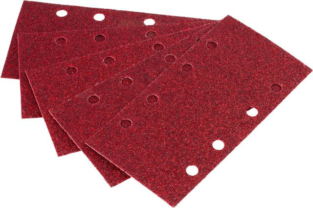 LUX-TOOLS Schleifstreifen für Exzenterschleifer, Körnung K60, Rot, B: 9,3 cm, H: 18,5 cm - Bild 1