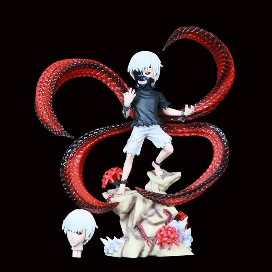 Yiran toy 1 Tokyo Ghoul Kaneki Ken Animationsfigur mit Zentipedes Maske Gesichtswechselbar ab 14 Jahren - Bild 2