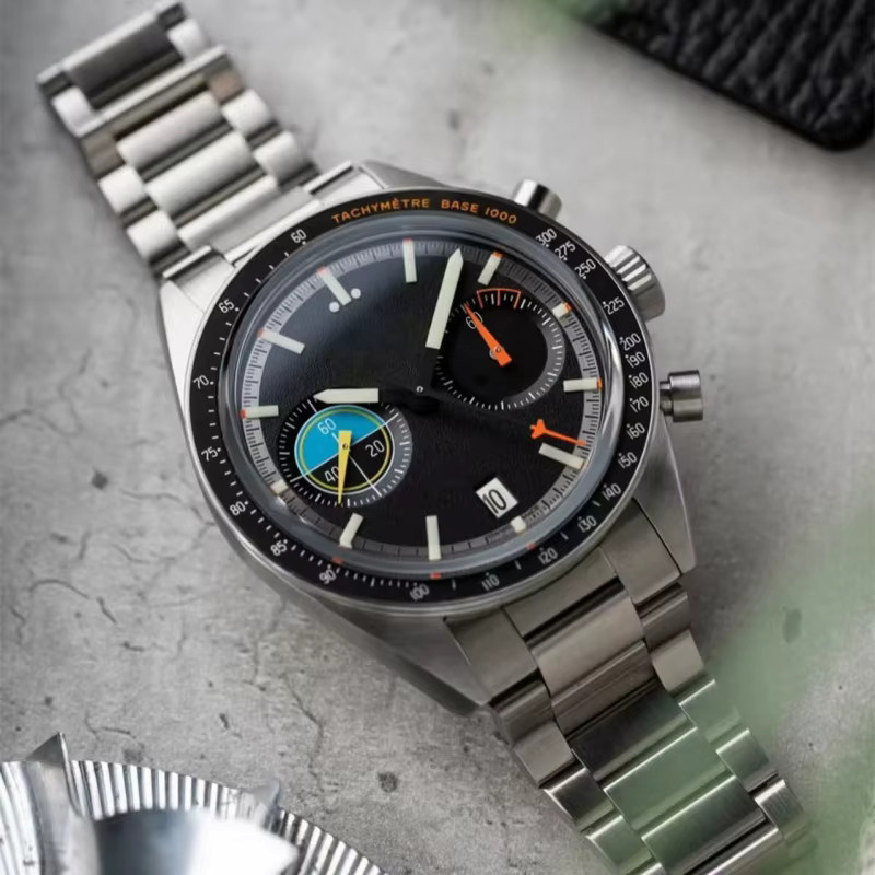 CILOA Armbanduhr, Quarz, Edelstahl, Schwarz, Rund, Herren - Bild 2