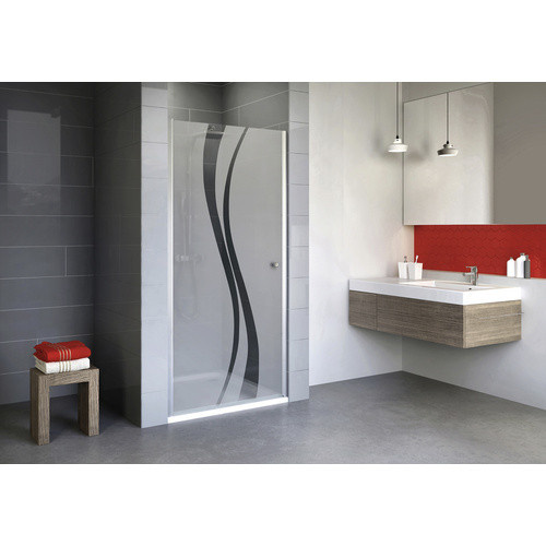 Schulte ExpressPlus Drehtür AlexaStyle2.0 für Nische in Silberfarben und Transparent, B/H: 90 x 192 cm - Bild 2