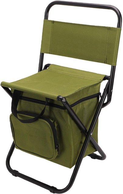 Multifunktionaler Angelstuhl mit integrierter Kühltasche von Sportssss in Braun, faltbares 3-in-1-Design für Camping und Outdoor - Bild 1