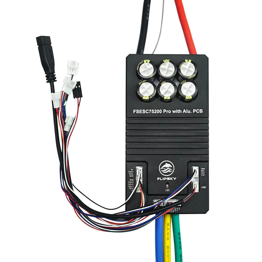 Flipsky 75200 Pro Bürstenloser ESC 84V Hochstrom mit Aluminium-PCB basierend auf VESC in Schwarz - Bild 2