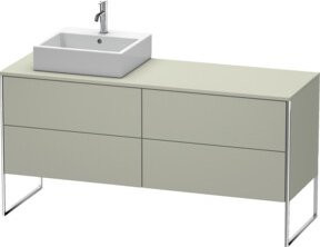 Duravit Waschtischunterschrank XSquare in Grau matt, B: 160 cm, T: 54,8 cm, H: 77,8 cm - Bild 1