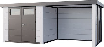 Telluria Gerätehaus Classico 2724 Lounge S Rechts mit Fenster in Weiß, B/H/T: 552 x 238 cm - Bild 1