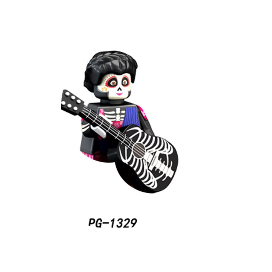 Disney Mini-Bausteine, Skelett-Stil mit Gitarre und Tag-des-Todes-Kostüm, zusammenbaubare Figuren - Bild 2