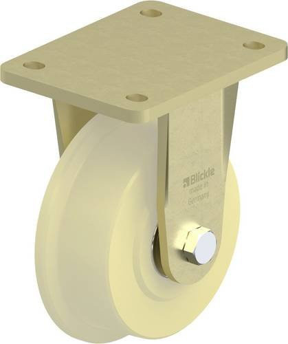 Blickle Schwerlast-Bockrolle BS-SPKGSPO 125K in Beige und Gelb mit 125 mm Rad-Durchmesser und einer Tragfähigkeit von max. 750 kg - Bild 1