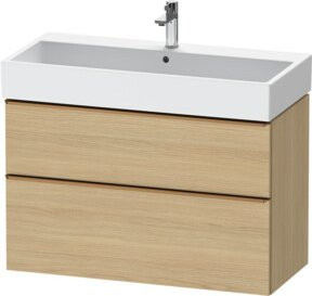 Duravit Waschtischunterschrank D-Neo in Beige und Weiß, Wandmontage, 1 Tür und 1 Auszug - Bild 1