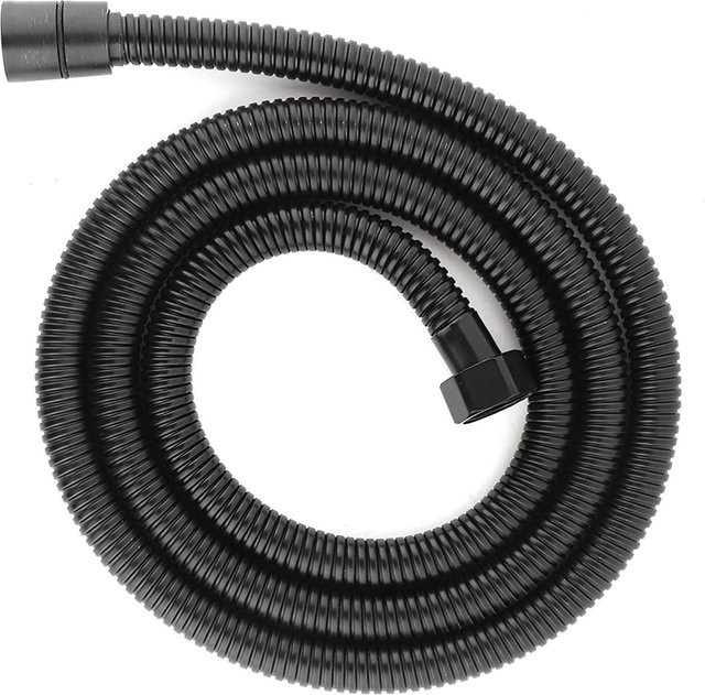 Flexibler Ersatz-Duschkopfschlauch aus Edelstahl von mfySpace in Schwarz, Länge: 150 cm, Anschluss: 1/2 Zoll, mit Anti-Twist-Funktion - Bild 1