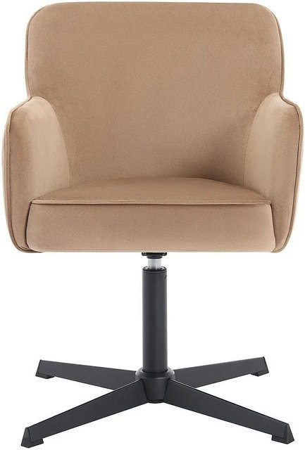 Pascal Morabito Bürostuhl Capuli ohne Armlehnen in Beige aus Samt, Höhe: 70 cm - Bild 1