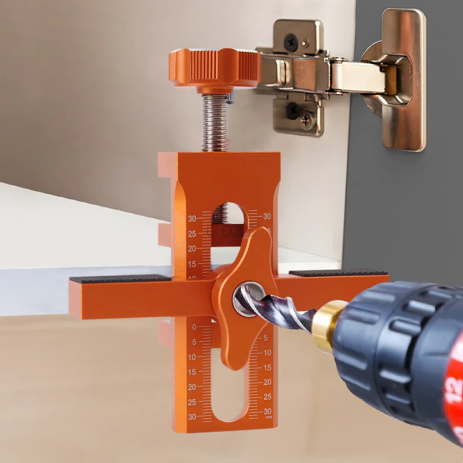LTOOLS 2-in-1 Positionierer für Schranktüren in Orange, Montagevorrichtung für 6 mm, 8 mm und 10 mm Rebounder - Bild 3