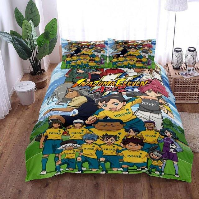 Inazuma Eleven Bettwäsche für Jungen aus Mikrofaser, Mehrfarbig, B/H: 135 x 200 cm - Bild 1