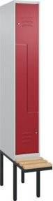 C+P Z-Spind Classic PLUS Sitzbank mit 2 Fächern und Zylinderschloss, Buche-Hartholz, B/T/H: 212,0 x 30,0 x 81,5 cm - Bild 1