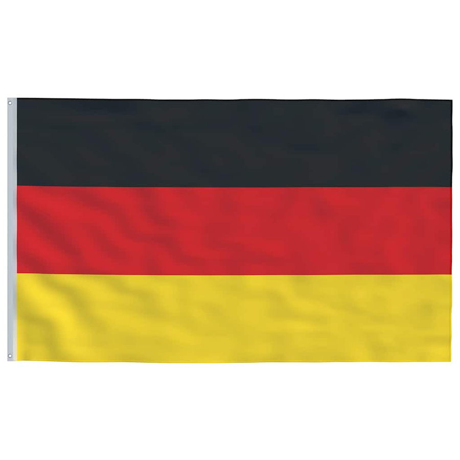 Vidaxl Deutschlandflagge aus Polyester mit Aluminiummast in Multicolor, Höhe: 5,55 m - Bild 2