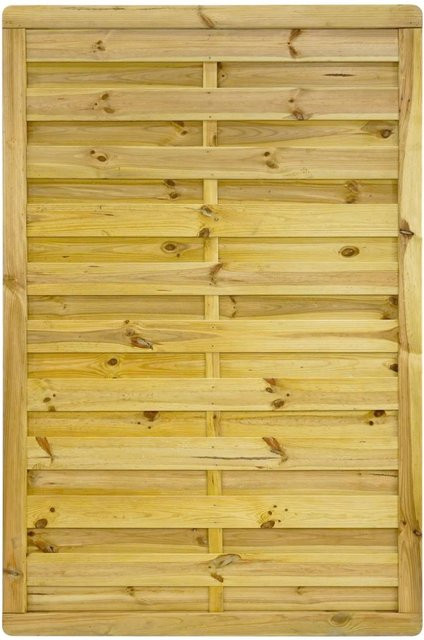 GartenLand Dichtzaun VARIO MASSIV Gerade Holzzaun aus Kiefernholz in Grün, B/H: 120 x 180 cm - Bild 1