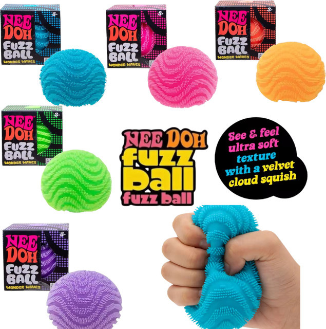 Nee Doh Wonder Waves Fuzz Ball, Texturierter Sensorischer Quetschball - Bild 1