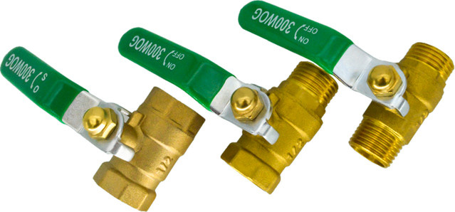 YQBS Kugelhahn aus Messing mit automatischer Abschaltung, Zwei-Wege-Rohrfitting, Farbe: Gold/Messing, Anschluss: 1/2 Zoll Weibliches Außengewinde - Bild 1