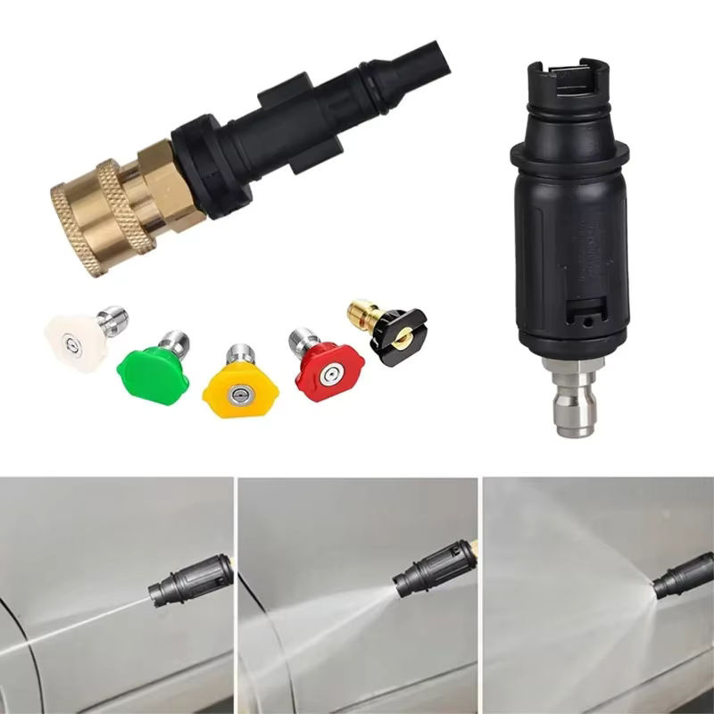 Parkside Hochdruck-Wasserpistolenadapter für Lavor zur Schnellverbindung 1/4 Zoll, rote Sprühdüse für bis zu 4000 PSI - Bild 7