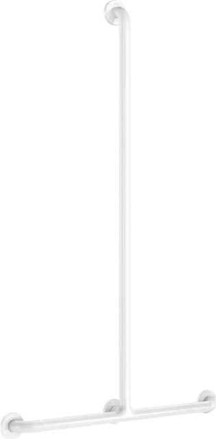 Delabie Handlauf T-Form D32 in Weiß, Wandmontage, Länge: 115 cm, Tiefe: 5 cm - Bild 1