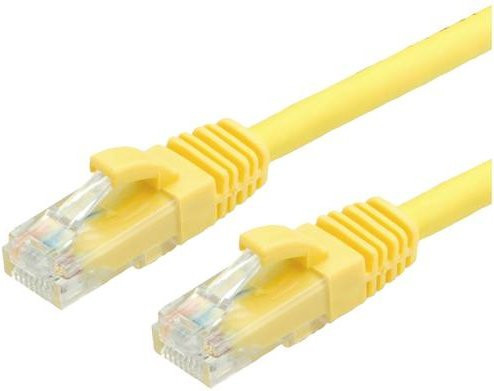 VALUE RJ45 Patchkabel CAT 6 U/UTP Ethernet LAN Kabel Gelb, Länge: 1,00 m - Bild 1
