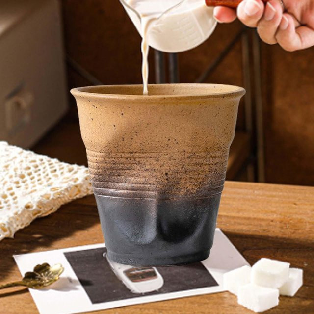 Kesoto Kaffeebecher aus Keramik in Gelb, 200 ml - Bild 1