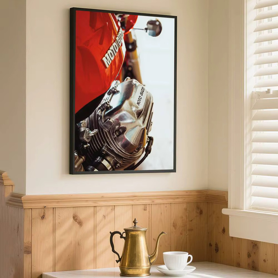 Kayou Moto Guzzi 100 Jahre Jubiläum Retro-Poster im Anime-Stil, Kunstdruck aus Papier, Mehrfarbig - Bild 6