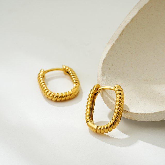 amofa Creolen, Gold, Vintage, Damen - Bild 1