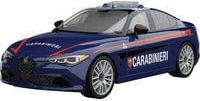 COBI Alfa Romeo Giulia Quadrifoglio Carabinieri Konstruktionsspielzeug Klemmbaustein in Marineblau Maßstab 1:35 - Bild 1