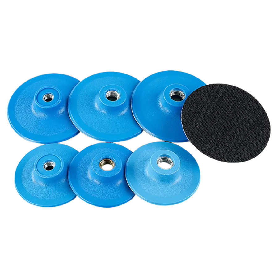DAZZLEEX Polierpad Schleifscheiben Träger mit Klebeunterseite für Autolackpflege, 3/4 Zoll, Blau, Gewinde M10/M14/M16 - Bild 2