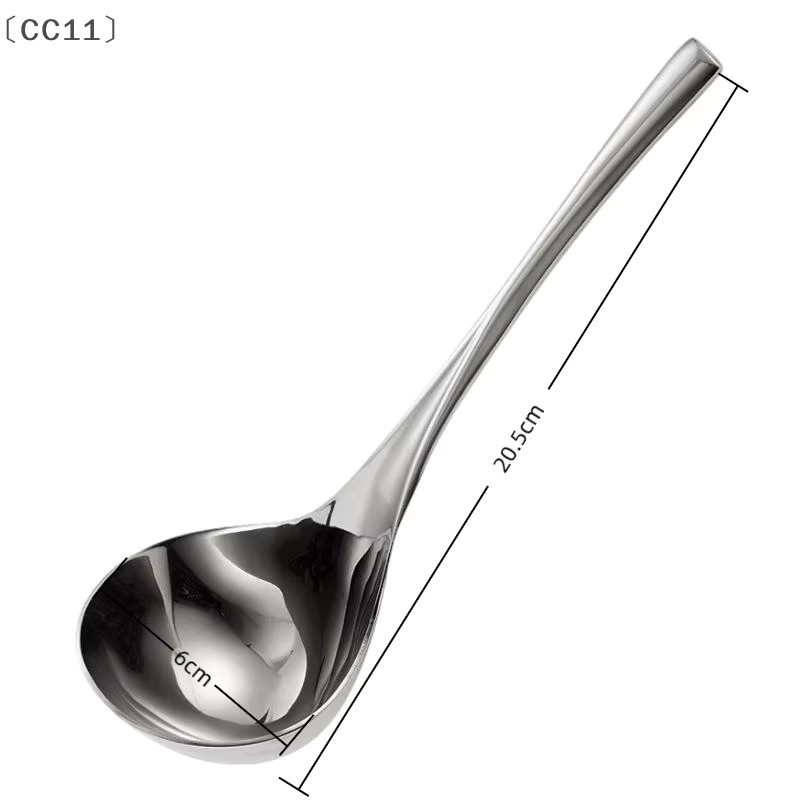 KuZHEN 5er Set Kochlöffel aus Edelstahl mit langem Griff in Silber - Bild 3