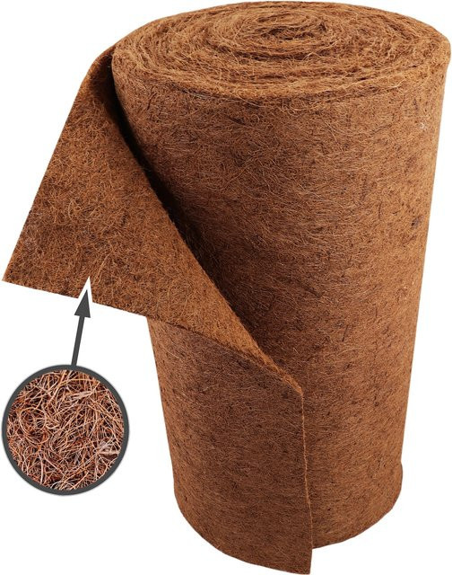 Aquagart Kokosmatte Winterschutz und Böschungsmatte aus Kokosfasern, Braun, Breite: 0,5 m, Länge: 7 m - Bild 1