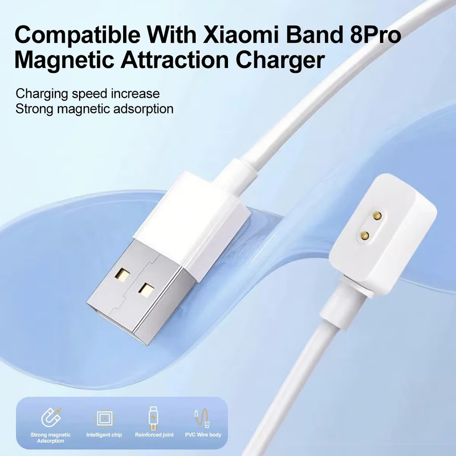 Magnetisches USB-Ladekabel für Xiaomi Band 10, 9, 9 Pro, 9 NFC und 8, 1m Ladekabel für deine Smartwatch - Bild 1