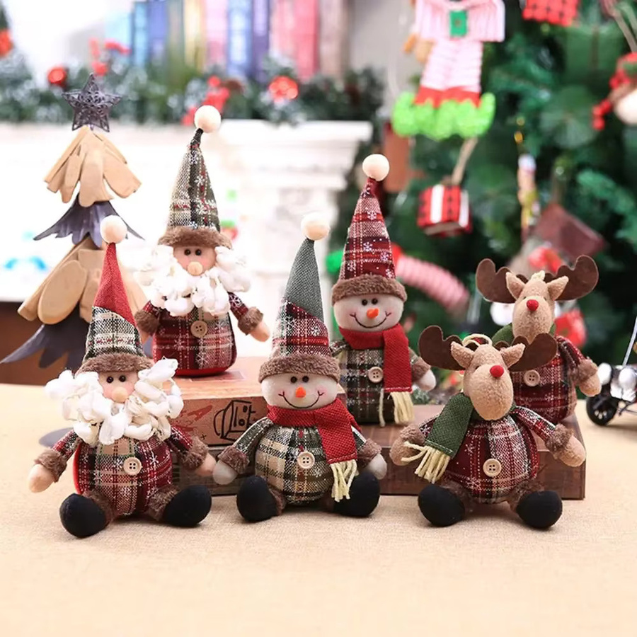 GOT-TOG Weihnachtspuppen als Tischdekoration mit Schneemann und Rentier in Mehrfarbig - Bild 3