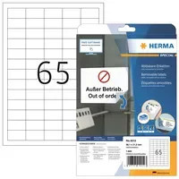 HERMA Universaletikett aus Papier in Weiß, B: 38,1 mm, H: 21,2 mm - Bild 1