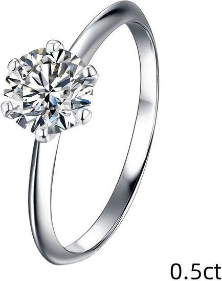 Wucifang Jewelry Moissanit Diamantring, 925 Silber, Damen - Bild 1