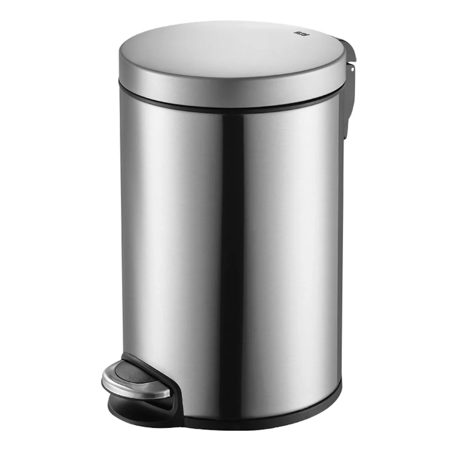 PROREGAL Treteimer aus Edelstahl in Silber mit leise schließendem Deckel und Kunststoffinneneimer, 8 Liter, H x B x T: 35,5 x 22,6 x 30 cm - Bild 2