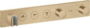 Hansgrohe Axor Select UP-Thermostat Fertigmontageset für 3 Anschlüsse in Brushed Bronze - Bild 1