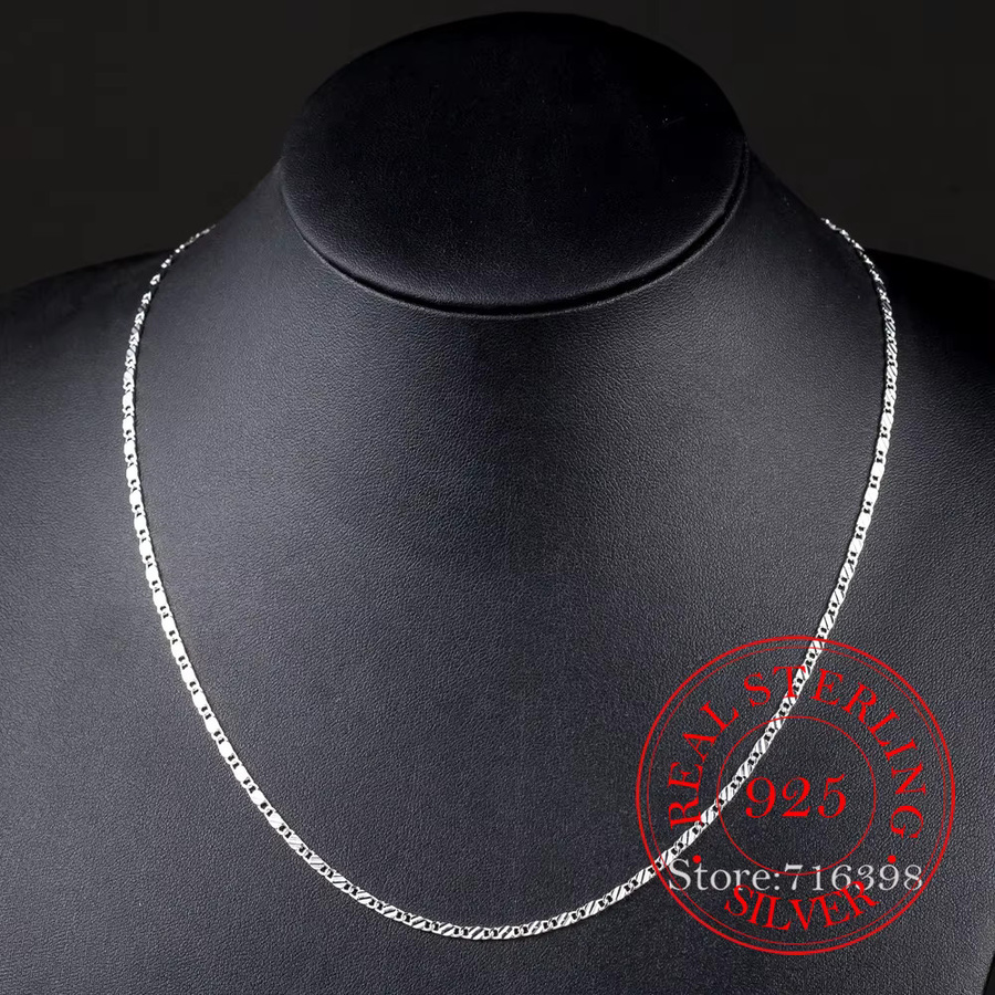 Halskette 925 Silber, Charm Kette, Unisex - Bild 5