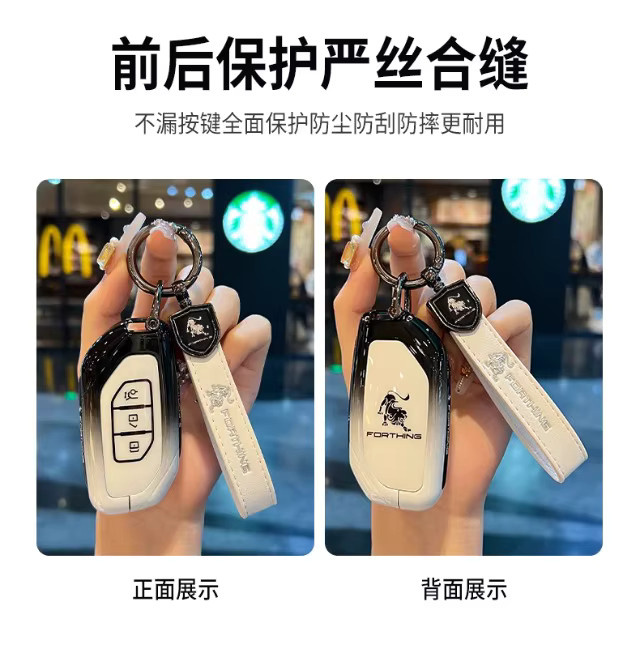 TPU Schlüsselhülle für Dongfeng Forthing Fengxing T5 EVO 2021 als Schutzhülle für den Autoschlüssel - Bild 3