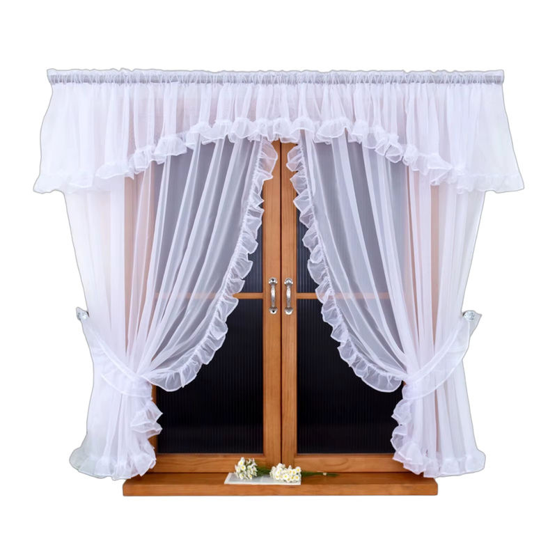FLYINGCURTAINS Gardine mit Rüschensaum in Weiß, halbtransparenter Fenstervorhang mit Rod Pocket, Breite: 150 cm, Höhe: 150 cm - Bild 5