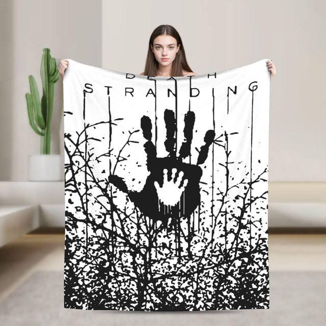 Sam Bridges Vintage Death Stranding Fleece-Decke von HAPPYHORSE, weiß, B/H: 75 x 100 cm - Bild 1