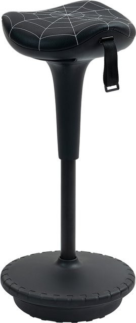 Vinsetto Bürohocker Schwarz mit Schwenkfunktion und ergonomischer Höhenverstellung 65,5-83,5 cm - Bild 1
