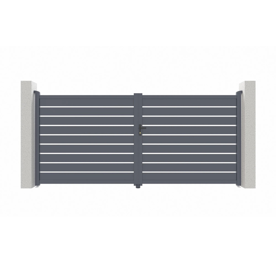 Casanoov Elektrisches Flügeltor Vogel in Grau aus Aluminium mit Drehtorantrieb Ranger B150, B/H: 400 x 180 cm - Bild 2