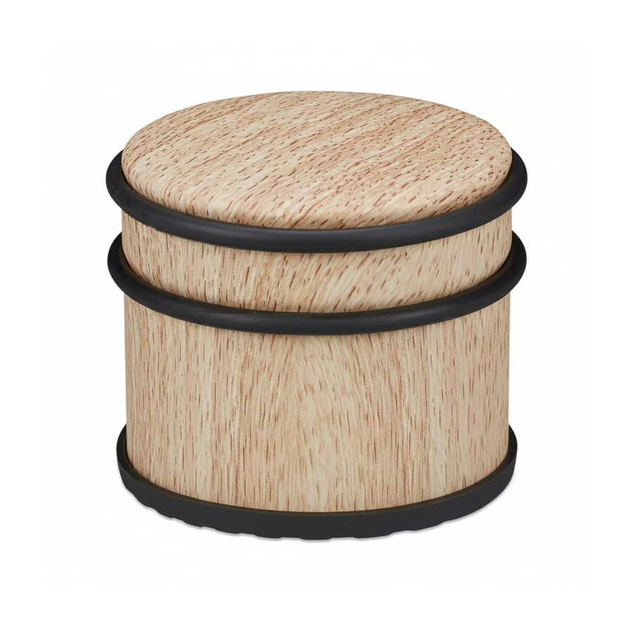 Relaxdays Türstopper aus Edelstahl in Hellbraun, rutschfest und schwer, B: 8 cm, H: 9,5 cm - Bild 2