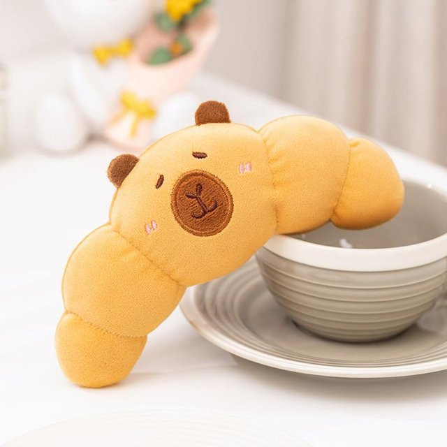 Yiran toy Brot-Serie Plüschtier, Hamburger Croissant, 15cm - Bild 1