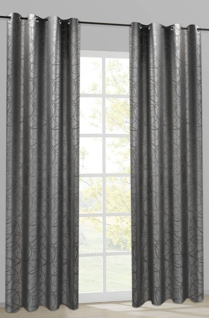 POCOline Ösenvorhang Eaton in Silber, Breite: 140 cm, Höhe: 245 cm - Bild 1