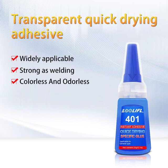 Multifunktionaler 401 Sekundenkleber transparent 20 ml für Metall und Kunststoff - Bild 1