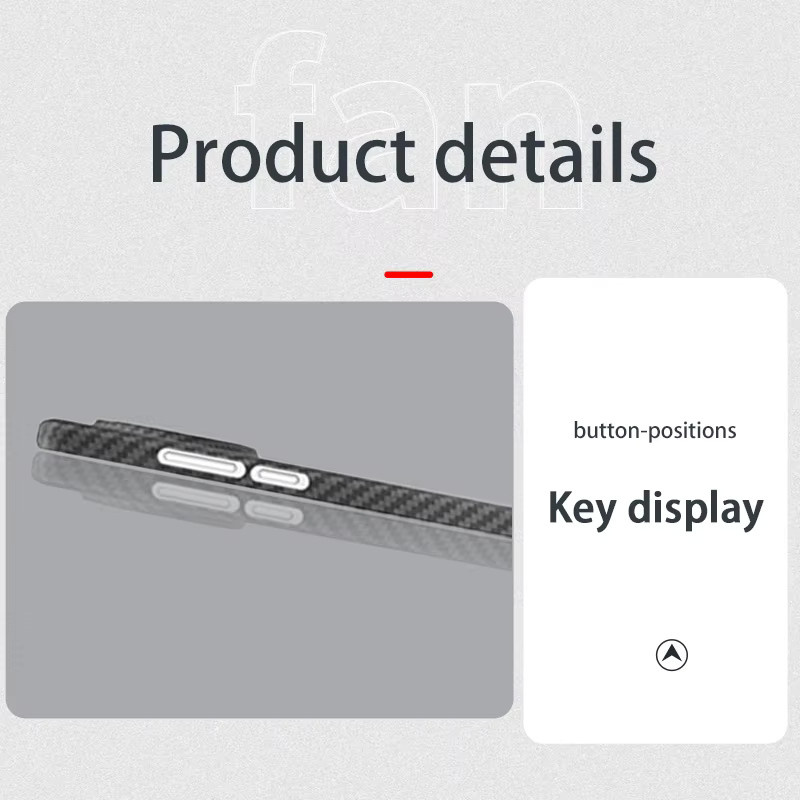 MagSafe Kevlar-Faser-Hülle für OnePlus 13 in Schwarz, magnetische Aramidfaser, ultradünn und robust - Bild 1